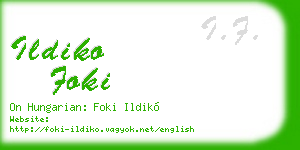 ildiko foki business card